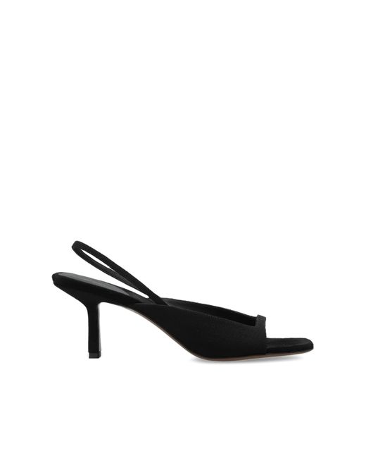 Neous Black Heeled Mules 'Kamui'
