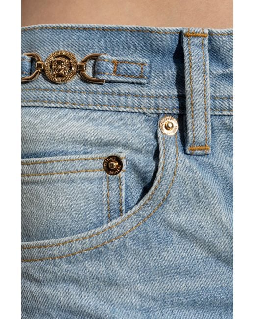 Versace Blue Jeans With Logo