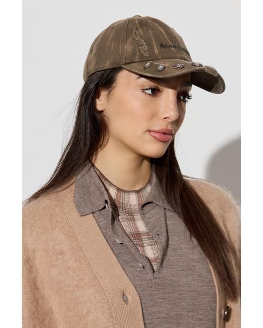 Acne Brown Baseball Cap