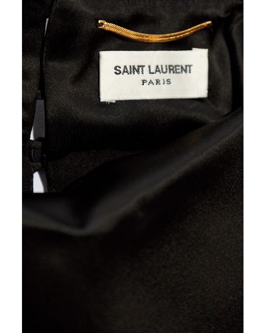 Saint Laurent Black Short Satin Top