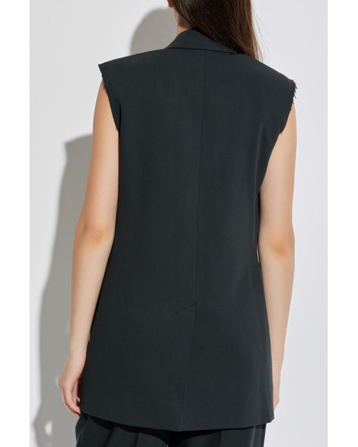 AMI Black Wool Vest