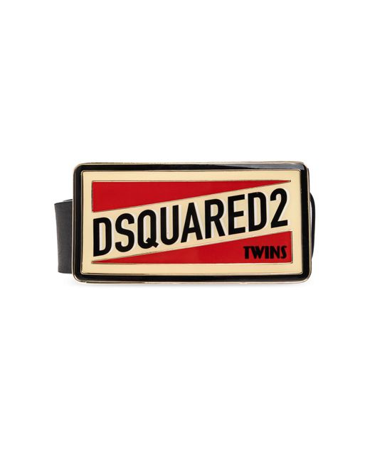 DSquared² Red Leather Belt for men