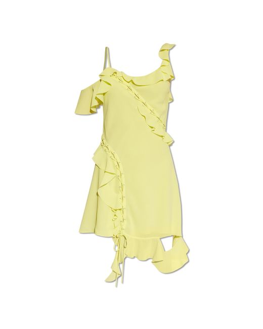 Acne Yellow Asymmetrical Dress