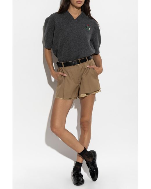 Marni Black Wool Sweater With Short Sleeves