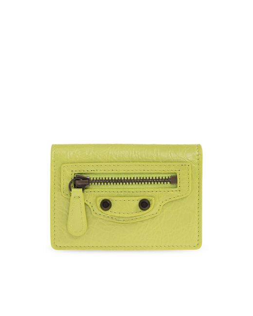 Balenciaga Yellow Leather Wallet