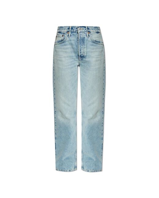 Re/done Blue Jeans With Patch