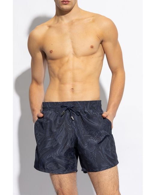 Etro Blue Swim Shorts for men