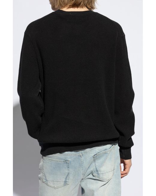 AllSaints Black Sweater With 'Petra' Logo for men