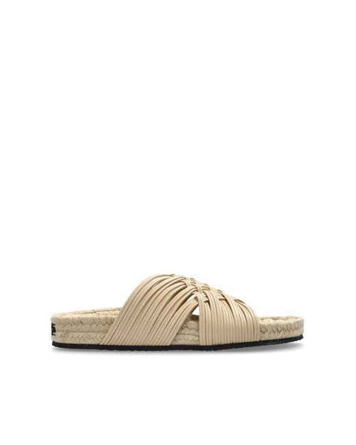 【送料&関税込】Stella Mccartney Woven Sandals Stella McCartney Woven Sandals in Natural | Lyst
