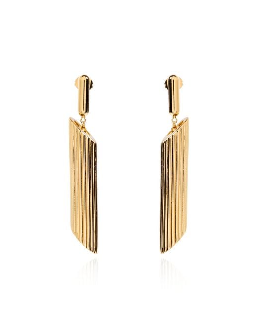 Moschino White Drop Earrings