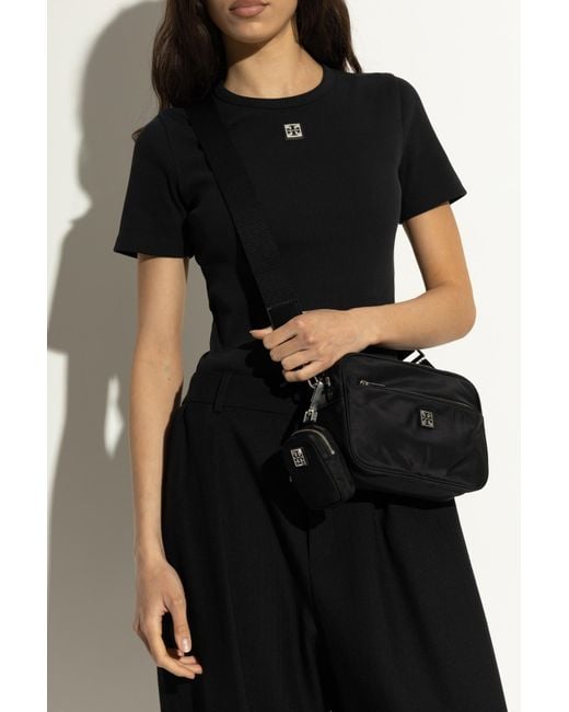 Tory Burch Black Shoulder Bag With Logo