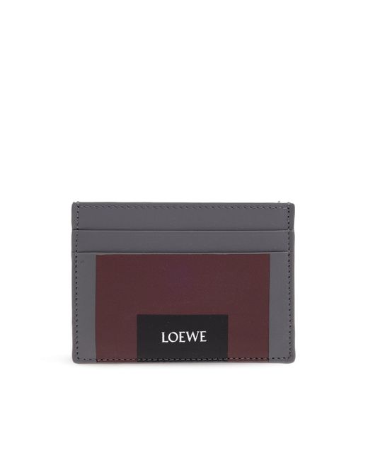 Loewe Purple Leather Card Holder for men