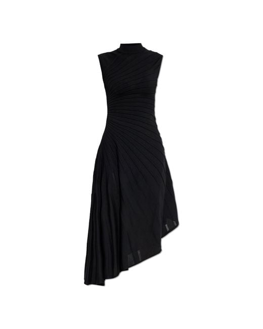 Alaïa Black Dress With Decorative Draping