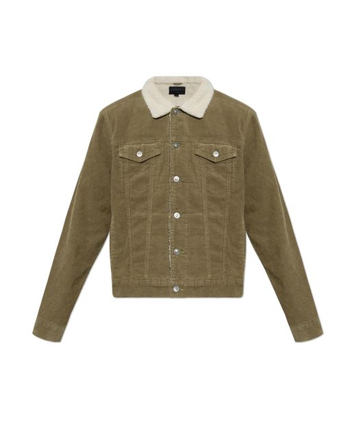 AllSaints Green Corduroy Jacket Westy for men