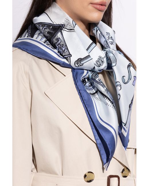 Burberry Blue Silk Scarf