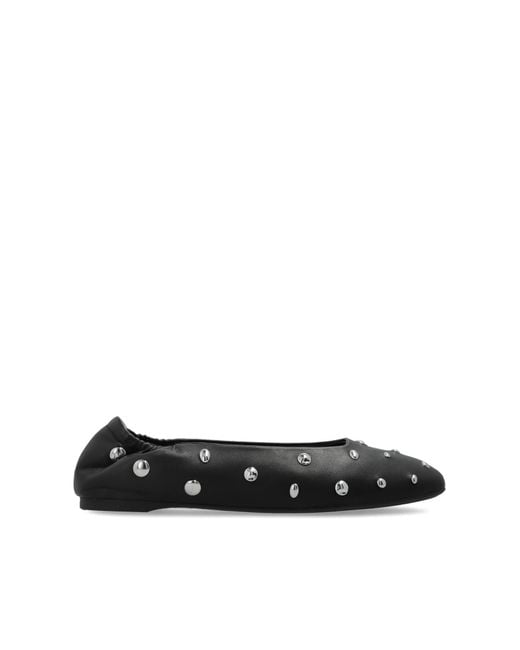 Kate Spade Black 'Halo' Leather Ballet Flats