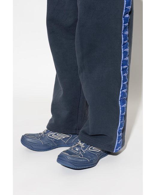 Balenciaga Blue 'Hamptons Medium Worn-Out' Sports Shoes for men