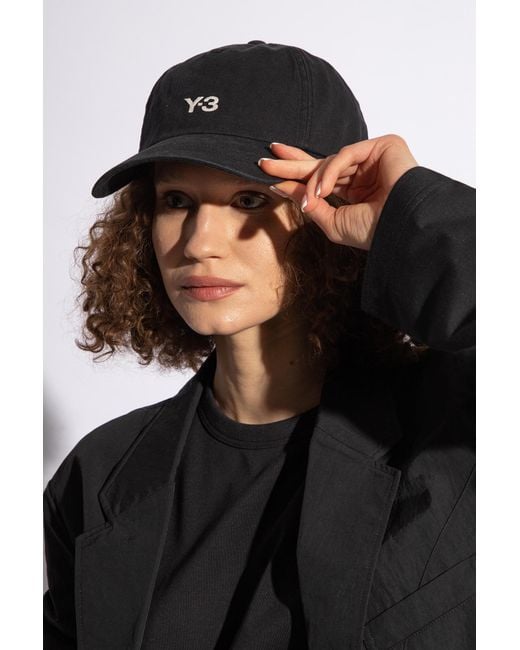 Y-3 Black Baseball Cap With Logo