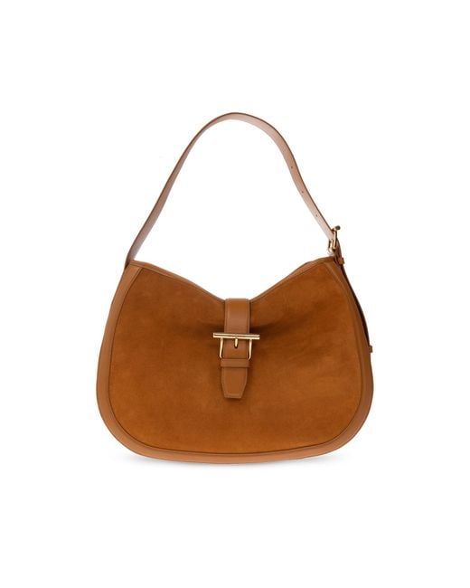 Alexander McQueen Brown 'T-Bar' Shoulder Bag