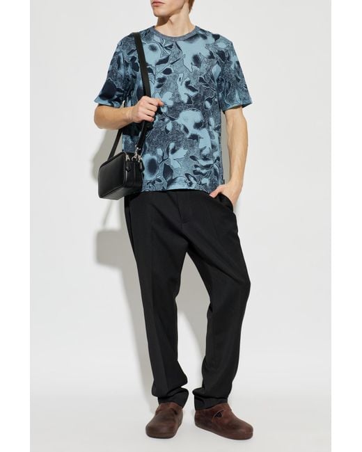 Paul Smith Blue T-Shirt With Print for men