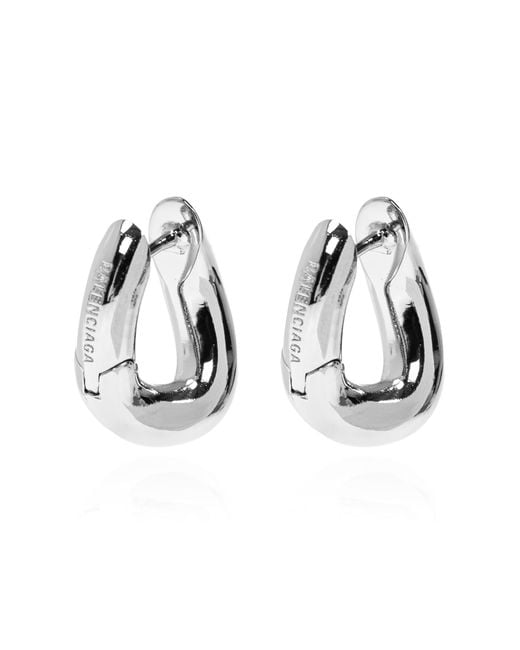 Balenciaga Black Brass Earrings