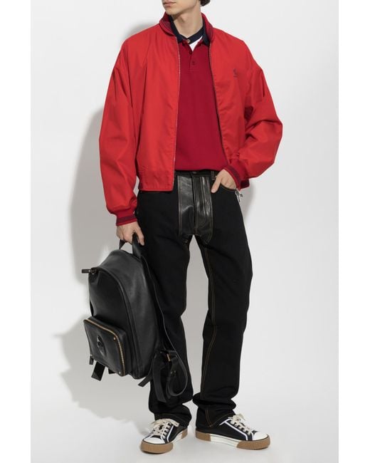 Versace Polo With Embroidered Logo for men