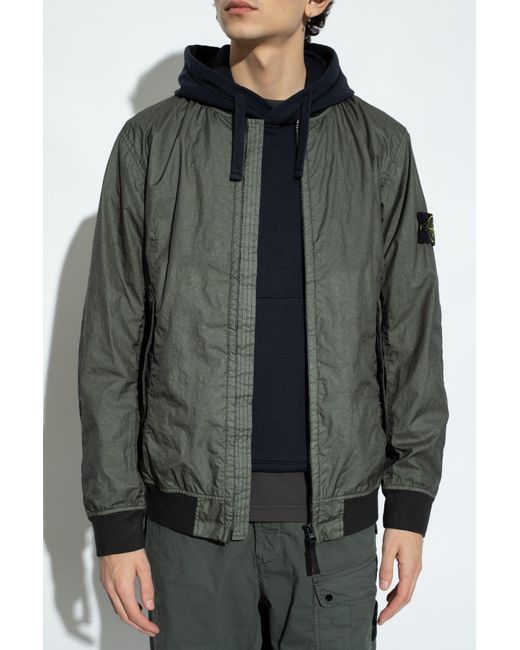 Stone Island Bomber Jacket in Gray for Men Lyst