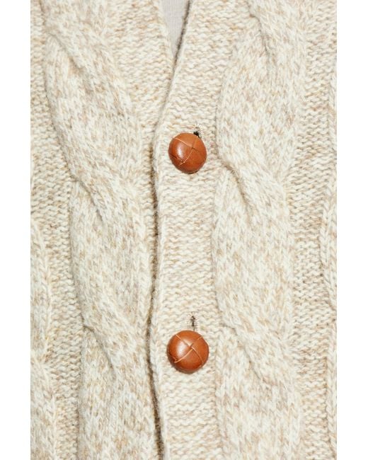 Eleventy White Wool Cardigan With Decorative Knit for men