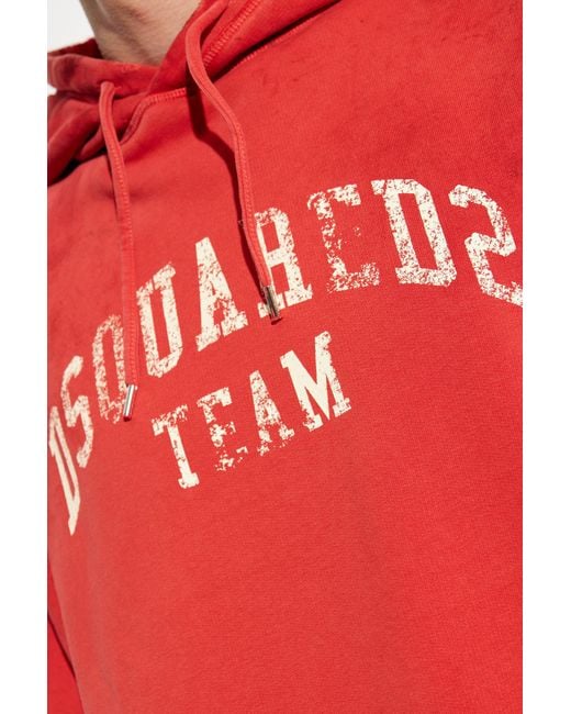 DSquared² Red Hoodies for men
