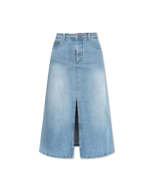 A.P.C. Blue Denim Skirt