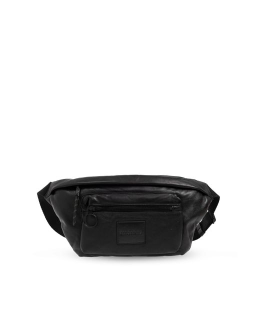 AllSaints Black 'ronin' Leather Belt Bag, for men