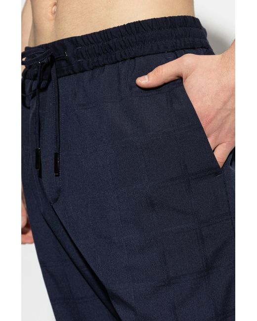 Iceberg Black Plaid Patterned Trousers for men
