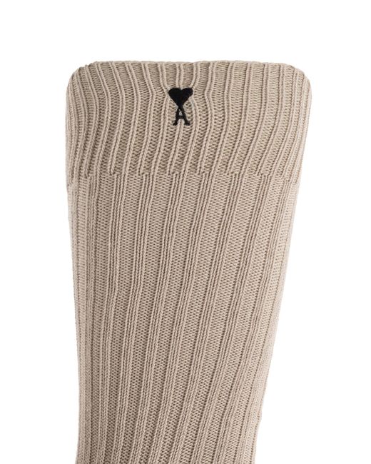 AMI Brown Cotton Socks