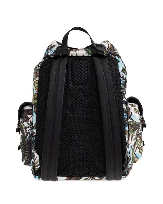 DSquared² Black Backpack With Logo for men