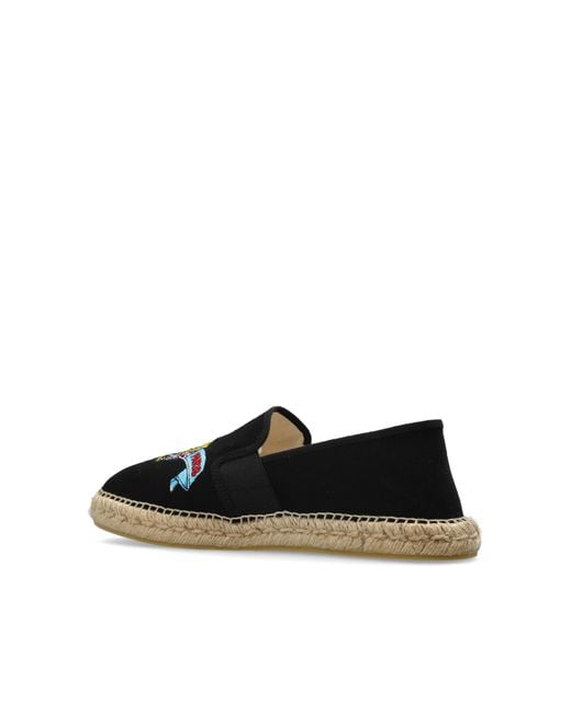 KENZO Black Espadrilles With Logo for men