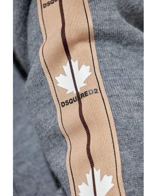 DSquared² Gray Wool Cardigan for men