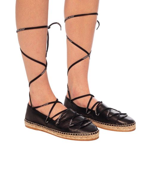 Off-White c/o Virgil Abloh Lace Up Detail Espadrilles in Black - Save 40% -  Lyst