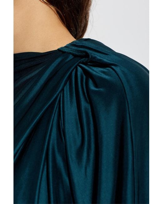 Victoria Beckham Blue Top With Tie Detail