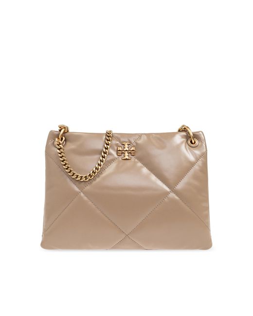 Tory Burch Natural Quilted Leather Kira Shoulder Bag