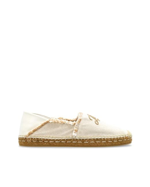 Jimmy Choo White “Avi Flat” Espadrilles