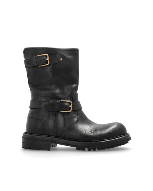 Dolce & Gabbana Black Leather Shoes for men