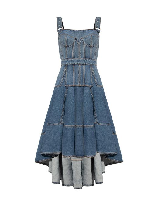 Alexander McQueen Denim Dress With 