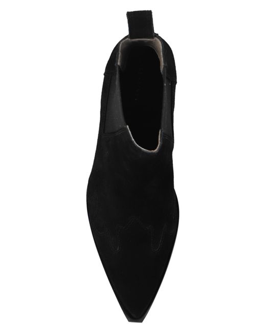 AllSaints Black 'dellaware' Heeled Ankle Boots,