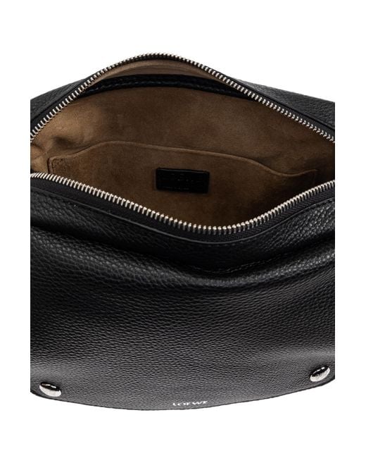 Loewe Gray Shoulder Bag "Pebble Medium" for men