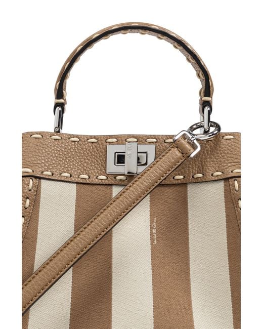 Fendi Natural Shoulder Bag 'Peekaboo'