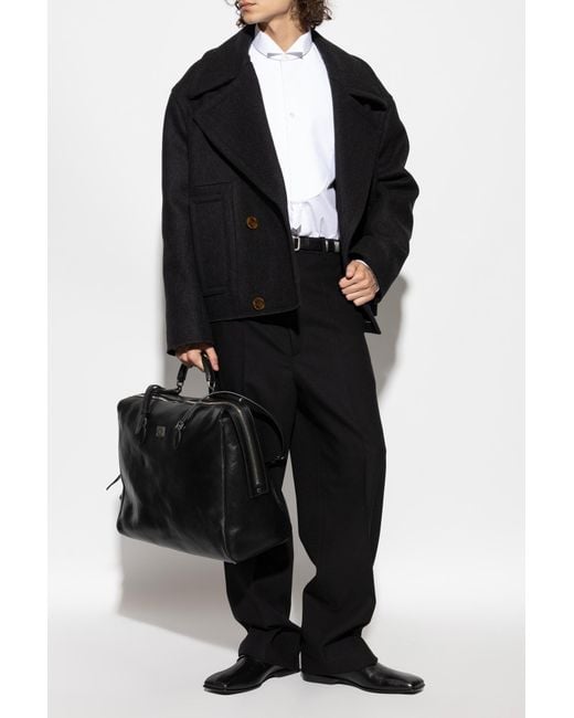 Lanvin Black Wool Coat for men