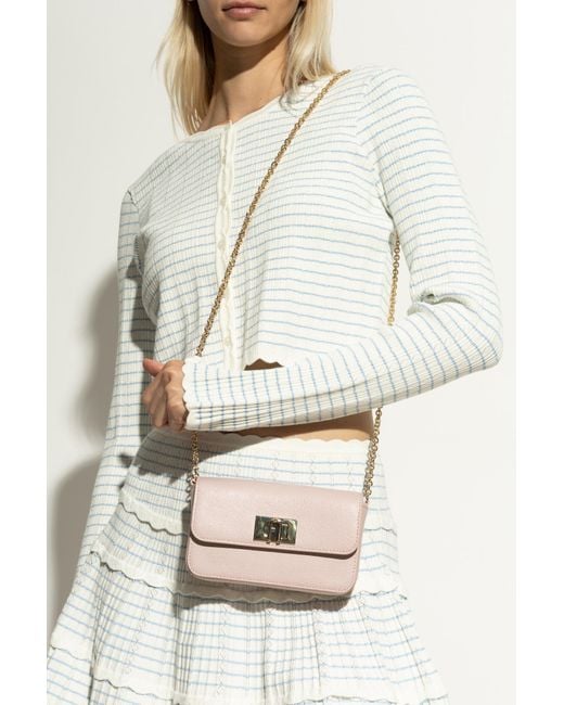 Furla White Shoulder Bag "1927 Mini"