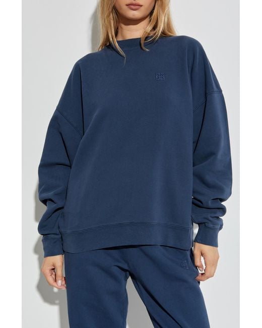 Anine Bing Blue Sweatshirt 'Miles'