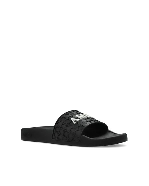 Amiri Black Rubber Flip-Flops