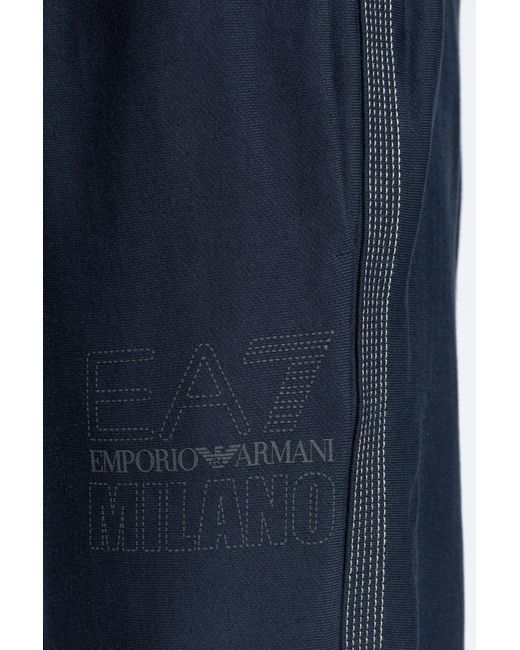 EA7 Blue Sweatpants With Logo, for men